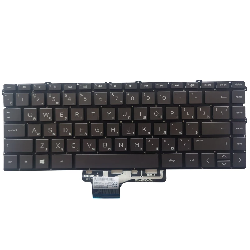 Imagem -02 - Teclado para Portátil Russo ru para hp Spectre X360 13-aw 13-aw0003dx 13-aw0008ca 13-aw0013dx 13-aw0020nr 13-aw0023dx Novo