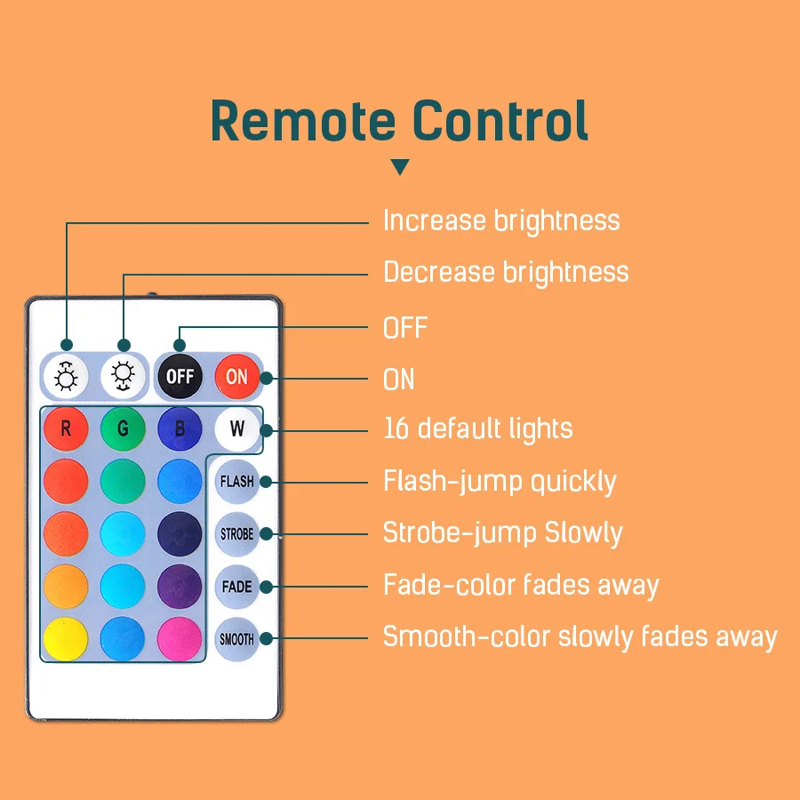 AC100-240V LED5050 Epoxy Waterproof RGB Light Strip + Remote Control + U.S. Adapter Support Dimming TV Backlight
