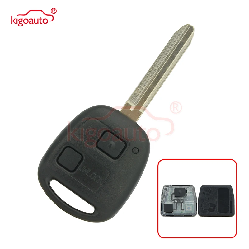 Kigoauto-llave remota Denso( no Valeo), 2 botones, hoja TOY43 para Toyota Land Cruiser FJ Cruiser + 315mhz, sin chip, 1998-2010