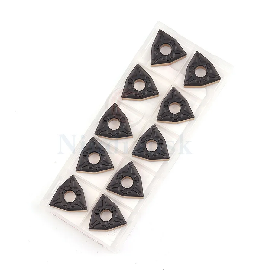 È utilizzato per la lavorazione di parti in acciaio WNMG080404 WNMG080408 WNMG080412-TM LF9218 100% originale inserti in metallo duro CNC tornio tools10PCS