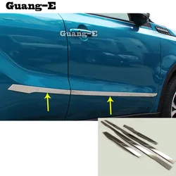 For Suzuki Vitara 2016 2017 2018 Car Styling Cover Detector Stainless Steel Side Door Body Trim Sticks Strips Molding 4pcs