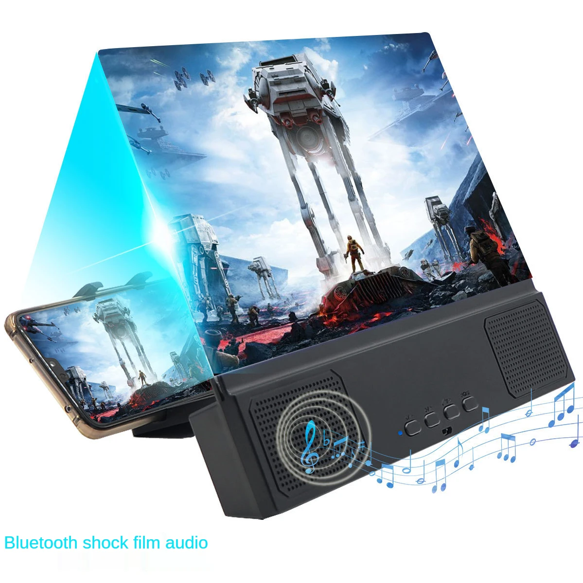 3X 4X Screen Amplifier 12 Inch Large Screen Bluetooth Audio Usb Rechargeable Phone Screen Amplifier Mobile Screen Amplifier