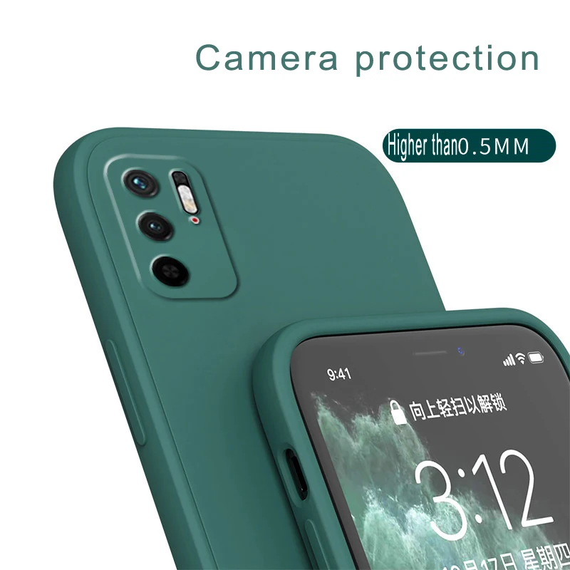 New Liquid Silicone Case For Huawei Y7a P smart 2021 Coque Camera protective Straight edge Back Cover