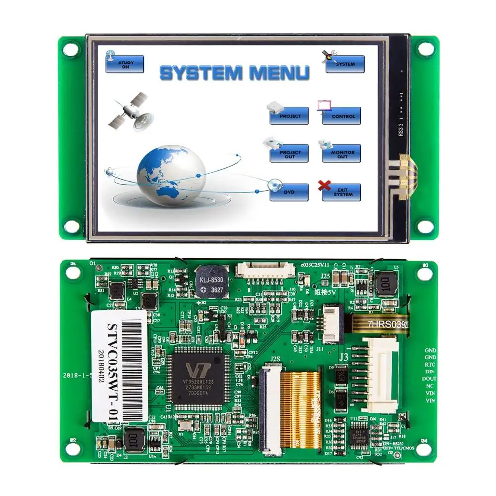 Intelligent LCD 3.5 Inch Screen With RS485 Interface