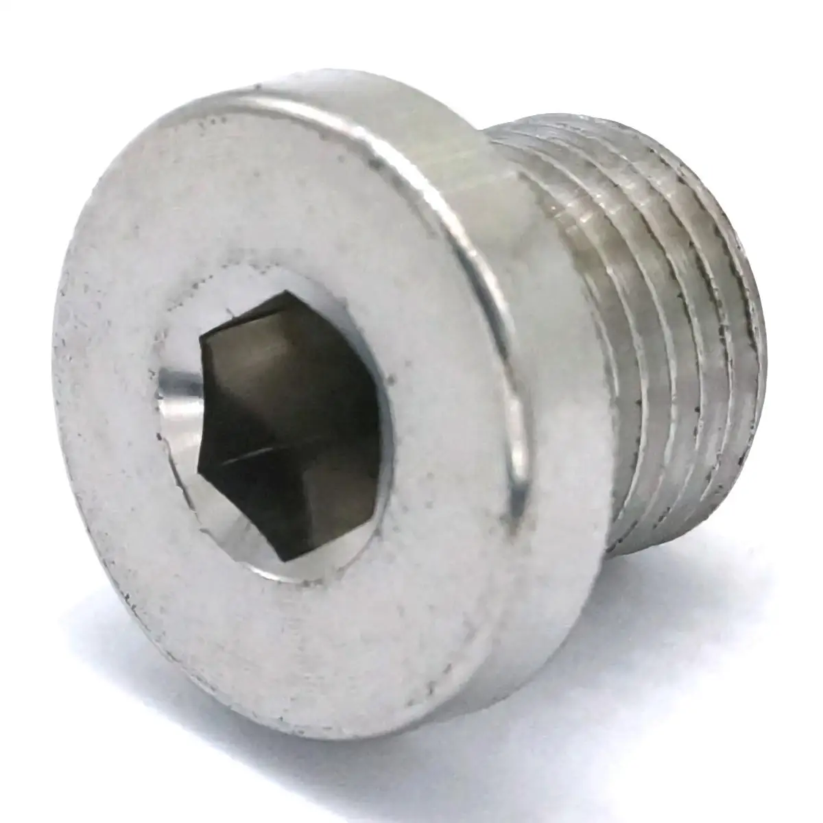 

1/8" BSP Male SS304 Stainless Steel Countersunk End Plug With Flange Internal Hex Head Socket Pipe Fitting