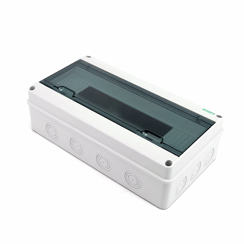 HT-5/8/12/15/18/24 Way Plastic Electrical Distribution Box Waterproof MCB Box Panel Mounted Distribution Box HT Series