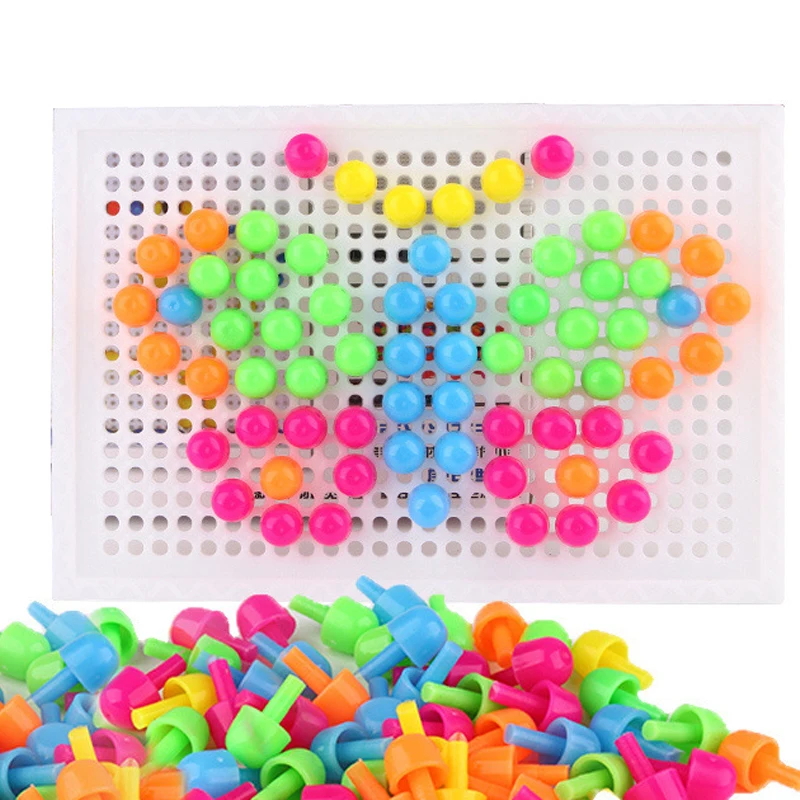 67 Pcs fungo Nail Kit giochi di Puzzle giocattoli intellettuale 3D mosaico immagine Puzzle giocattolo bambini giocattoli educativi compositi