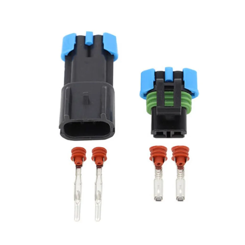 5 Sets 2 Pin Female Male GM Weather Pack Waterproof Sensor Fan Electronic Connector Auto Wire Connector DJ7025W-2.8-11/21