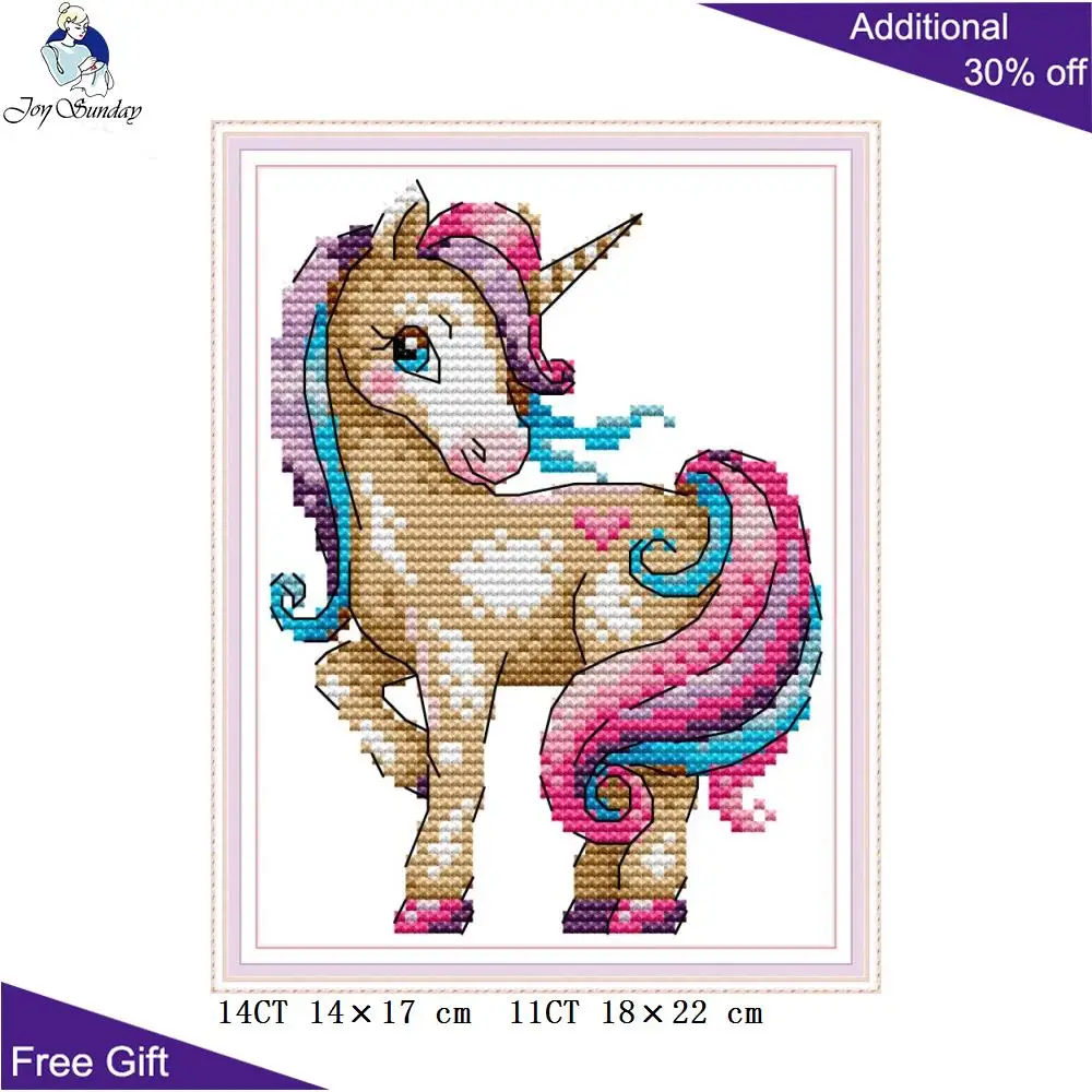 Joy Sunday Unicorn Home Decor DA172 DA406 KB060 KB085 KB110 KB137 Counted Stamped Animal Needlepoint Embroidery Cross Stitch kit