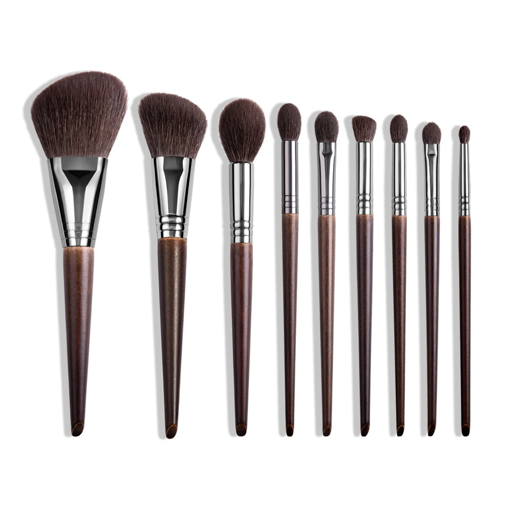 OVW profesjonalny zestaw pędzli do makijażu naturalne włosy Powder Foundation Blusher Eye shadow brow liner Makeup pędzel do włosów kozie