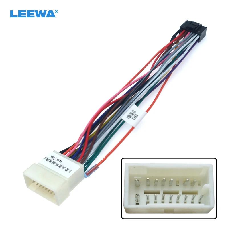 

LEEWA Car Radio Stereo 16PIN Wiring Harness Adaptor For Mitsubishi Galant Audio Power Calbe Plug Head Unit Harness #CA6385