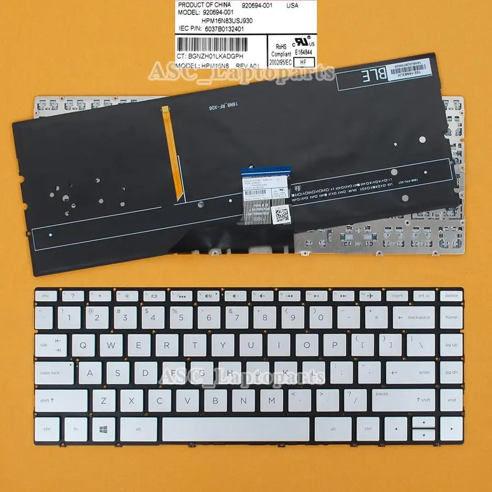 

New US Keyboard for HP 13-ad100tu 13-ad100tx 13-ad110tu 13-ad110tx 13-ad120tu 13-ad120tx 13-ad130tu 13-ad130tx with BACKLIT