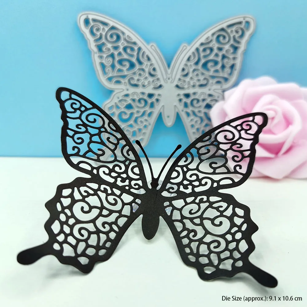 Butterfly Metal Dies Embossing And Cutting Templates Stencil Crafts Molds Card Making Supplies Slimline Card Dies Diy