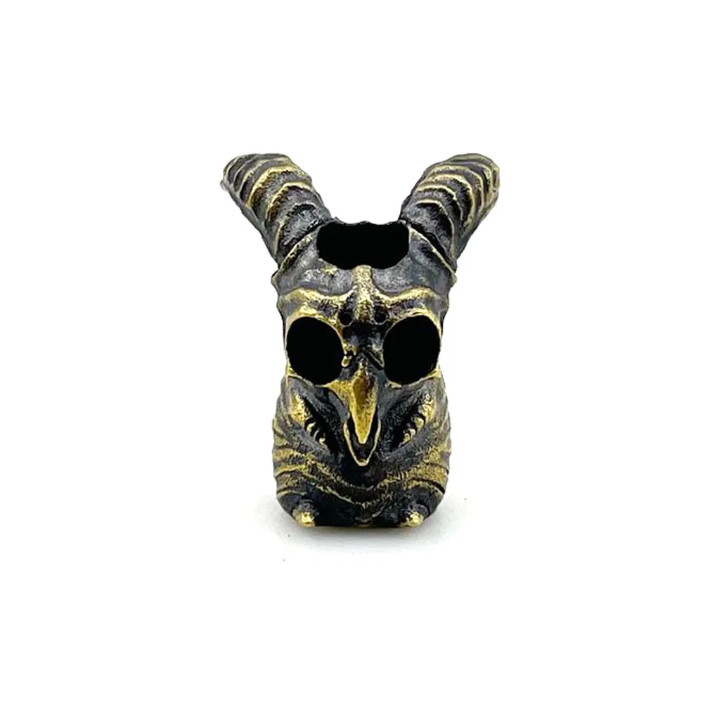 

Devil Skull Knife Beads Outdoors EDC Gears Wear Personality Paracord Tools Brass Lanyard Pendants Key Rings DIY Accessories