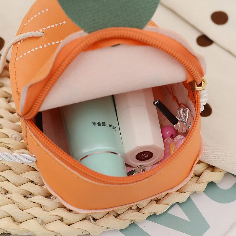 New Hot Sale Girls PU Coin Purse Bag Wallet Kids carrot One Shoulder Bag Small Coin Purse Change Wallet Kids Bag