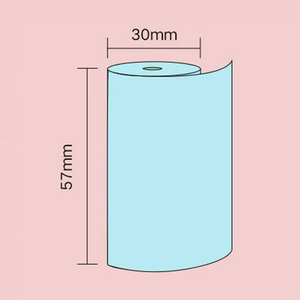 Ensemble de 3 rouleaux de papier d\'impression thermique pour PeriPage, autocollant attro auto-adhésif