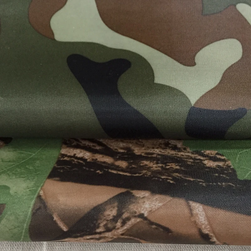 Size 1*1.5 Meter Width Tree Forest Camo Waterproof Coating 150D Oxford Fabric