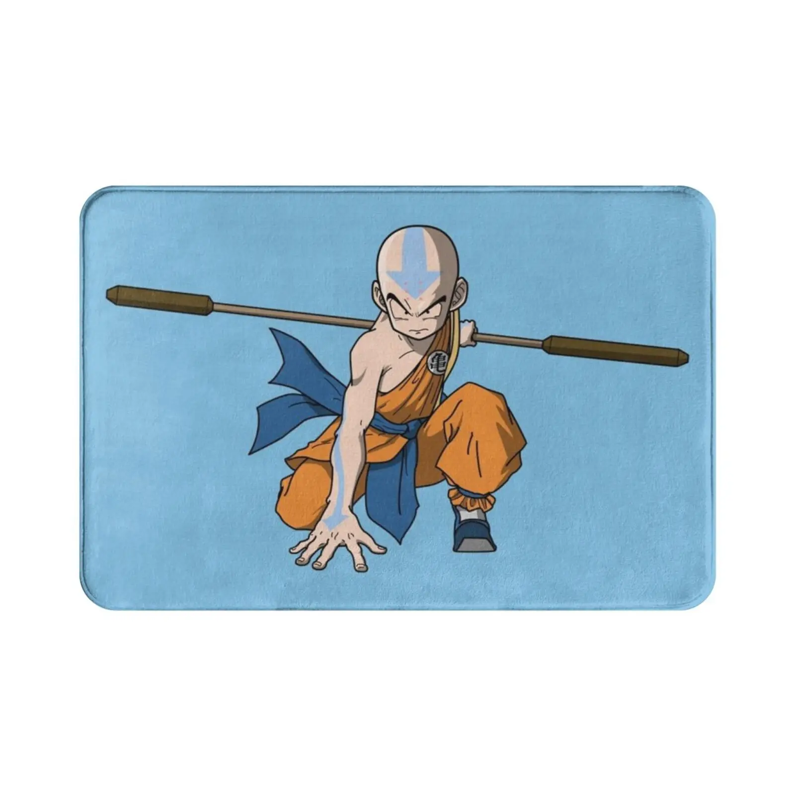 Krillin The Last Carpet Mat Rug Cushion Soft Non-Slip Krillin The Last Airbender Air Fire Earth Water Bender