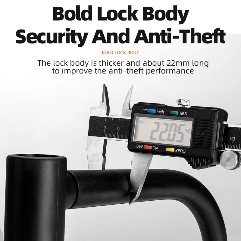 ROCKBROS Bike Lock Motorcycle Bicycle U Lock Anti-thief Lock For Bicycle Convenient Lock Frame Security Lock Keys Bike Parts