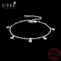 Neue Mode 925 Sterling Silber Einfache Exquisite Herz Anhänger Fußkettchen Frauen Schmuck Geburtstag Geschenk Sommer Fuß Kette Armbänder