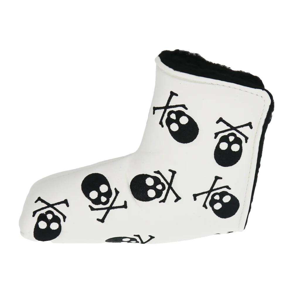 1pc Golf Skull Skeleton Putter Cover Guard Club Head Covers Headcover Bag Velcro Closure [2 Color]