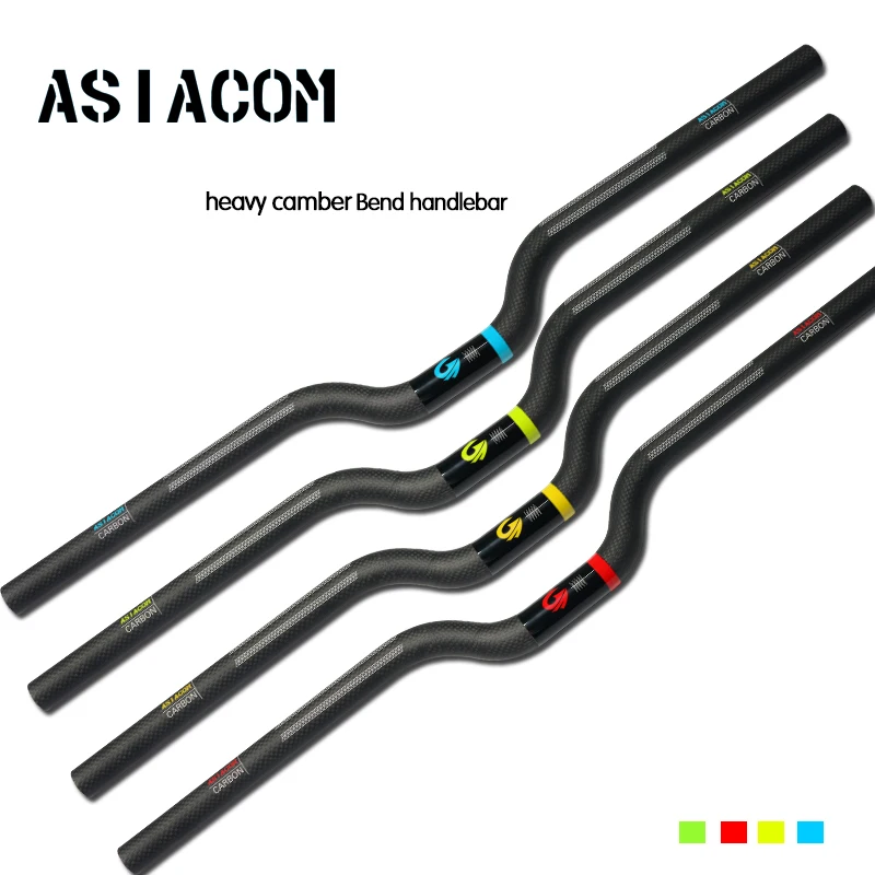 

Newest ASIACOM Folded bike matt+gloss 3K full carbon fibre bicycle heavy camber bend handlebar 25.4/31.8*600-740mm Free shipping