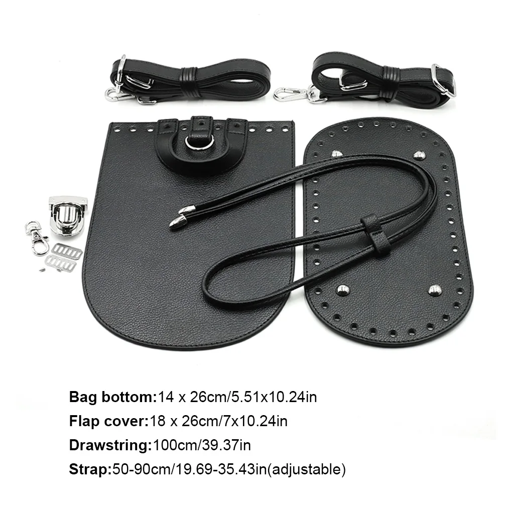 Kit de reparación de bolsos DIY para adultos, conjunto de correa de hombro Base de ganchillo, mochilas, fabricación de carteras, suministros hechos