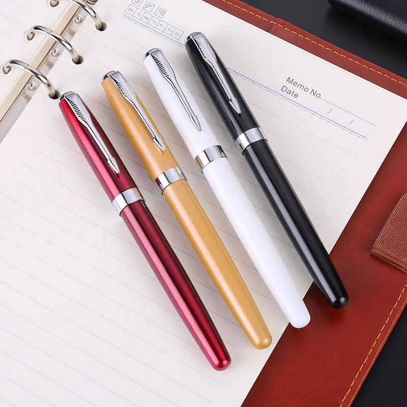 Guoyi A201 Luxe Eenvoudige Business Examen Metalen High-End Geschenken Mass Customization Logo Handtekening Gel Pen Journal Levert