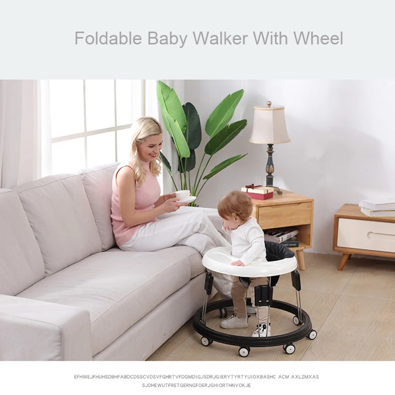 Walkers with Wheels Anti-rollover Folding Walkers Multi-function Seat Car  Car for Toddler