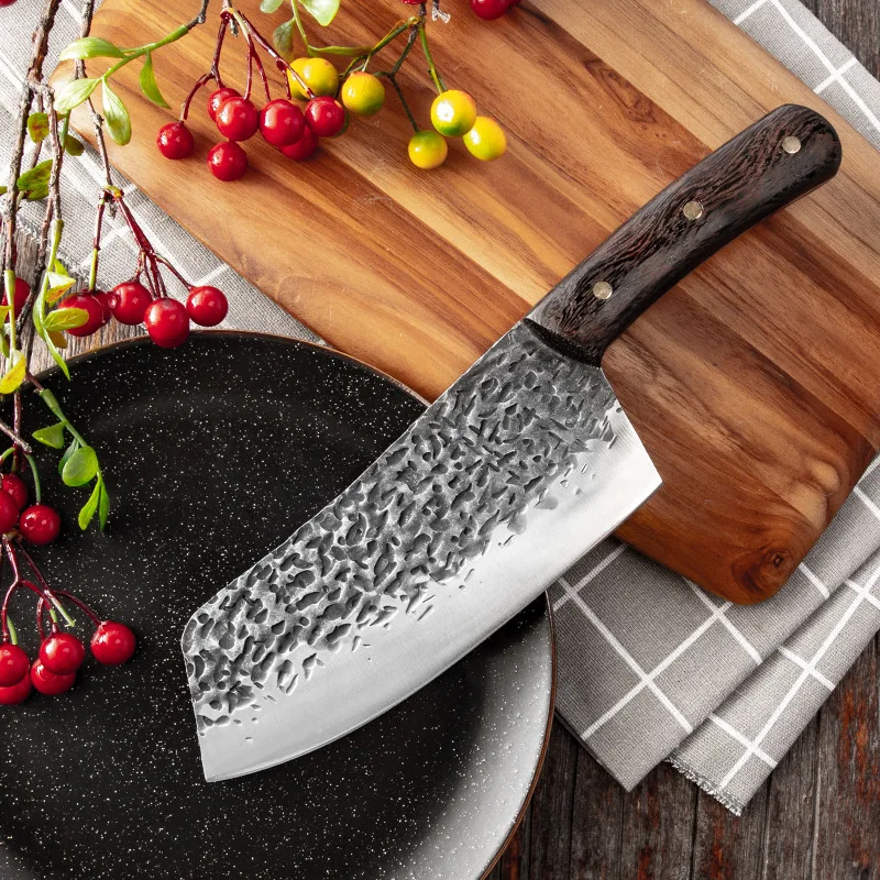 7 Inch Forged Knife Handmade Kitchen Chinese Chef Meat Slicing Cleaver Vegetables Cutting Fish Fillet Knives Stainless Steel image 5