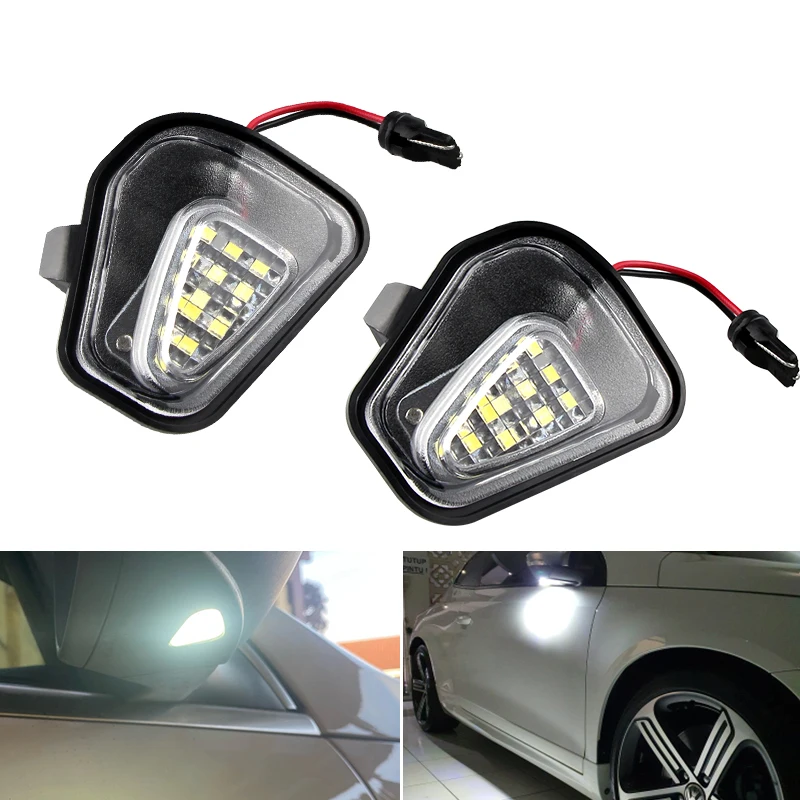 

2PCS For Volkswagen CC 2011-2019 EOS 2009-2015 LED Puddle Light Bulb Under Side Mirror Light No Error Led Puddle Lamp