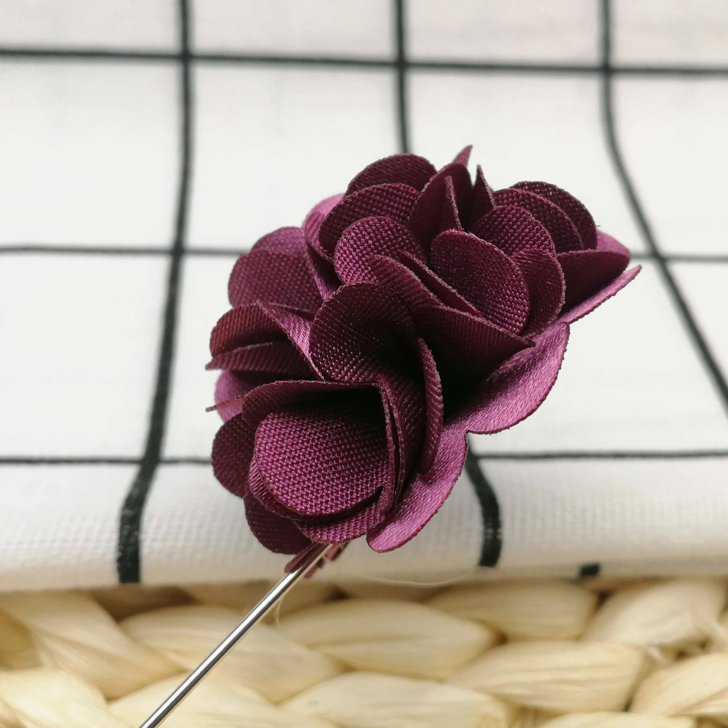 Men Fabric Flower Brooch Pin Suit Lapel Pins Woman Wedding Boutonniere Brooches Fashion Jewelry Accessories