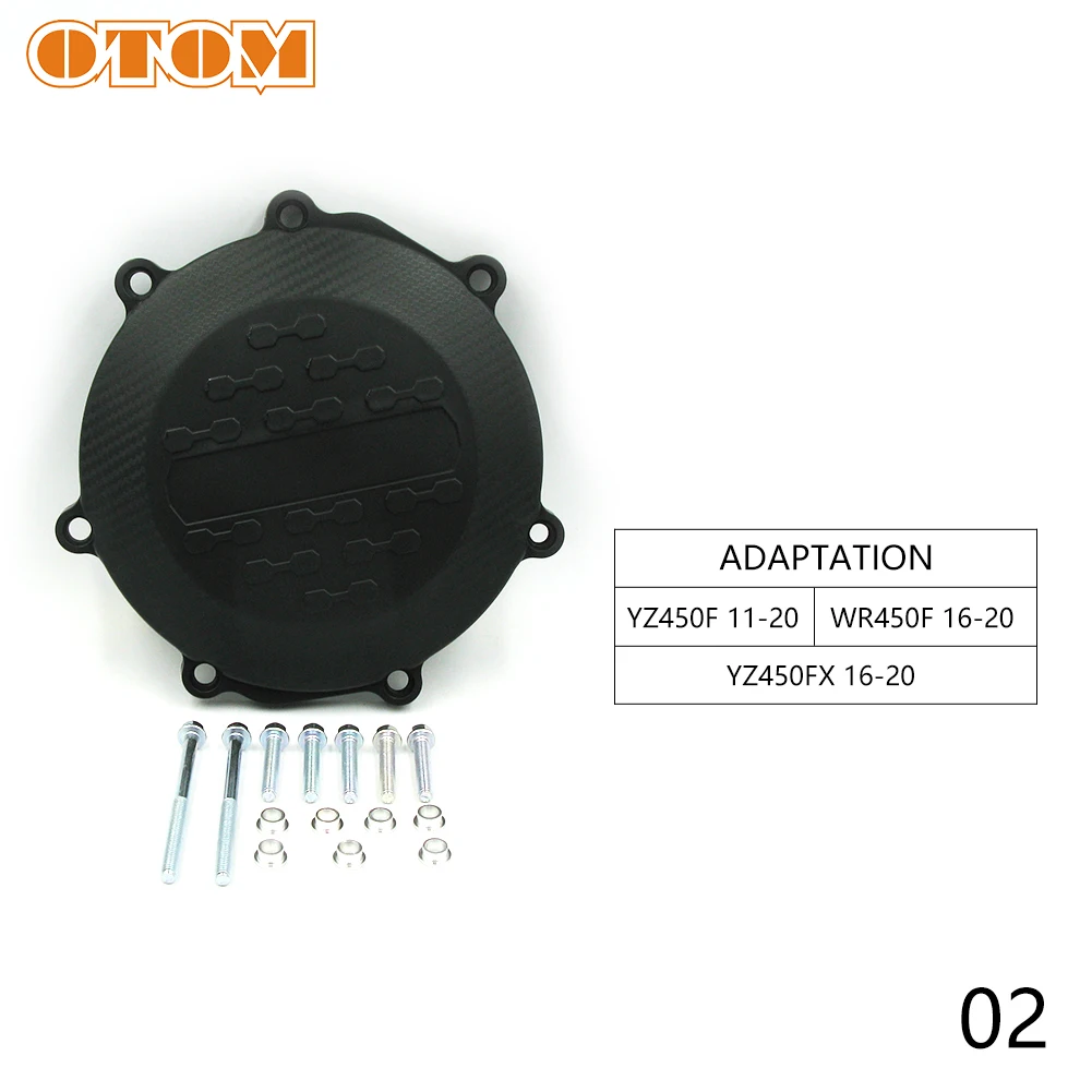 OTOM Motorcycle Clutch Protection Cover Black Motocross Engine Guard Case For YAMAHA WR250F YZ250FX YZ450F YZ450FX WR450F