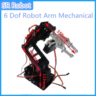 

6 Dof Robot Arm Mechanical Claw Large Metal Base with Optional MG996R DS3218 Servo DIY RC Toy Robotic Manipulator Paw