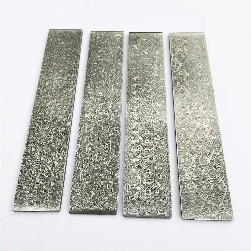 1piece VG10 Sandwich Damascus Steel for DIY Knife Making Stainless Steel Knife Blade Blank Has Been HeatTreatment 200x30x3mm