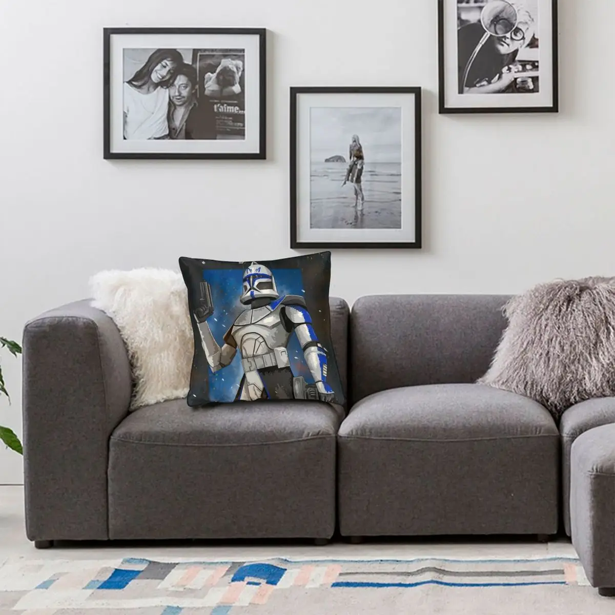 Captain Rex Square Pillowcase Polyester Linen Velvet Pattern Zip Decor Pillow Case Room Cushion Cover Wholesale