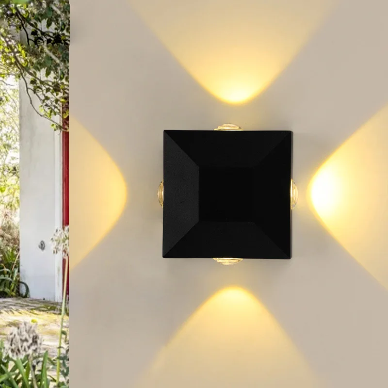 Outdoor LED Wall Lamp Bright Staircase Corridor Wall Mounted Lamp Courtyard Hotel LED Modern Minimalist Waterproof Wall Lamp