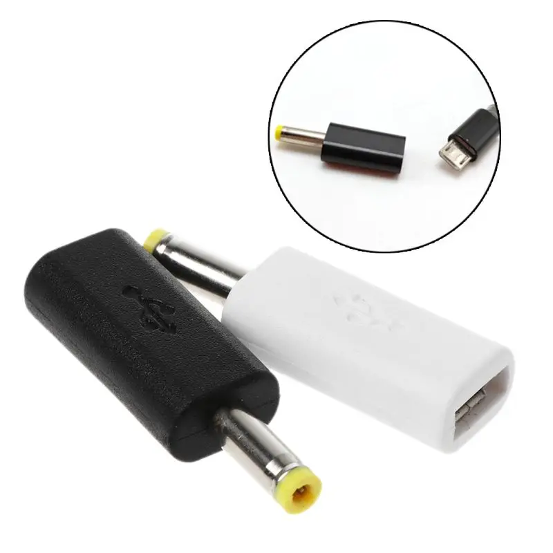 H7jf micro usb fêmea para dc 4.0x1.7mm macho plug jack conversor adaptador de carga para sony psp e mais