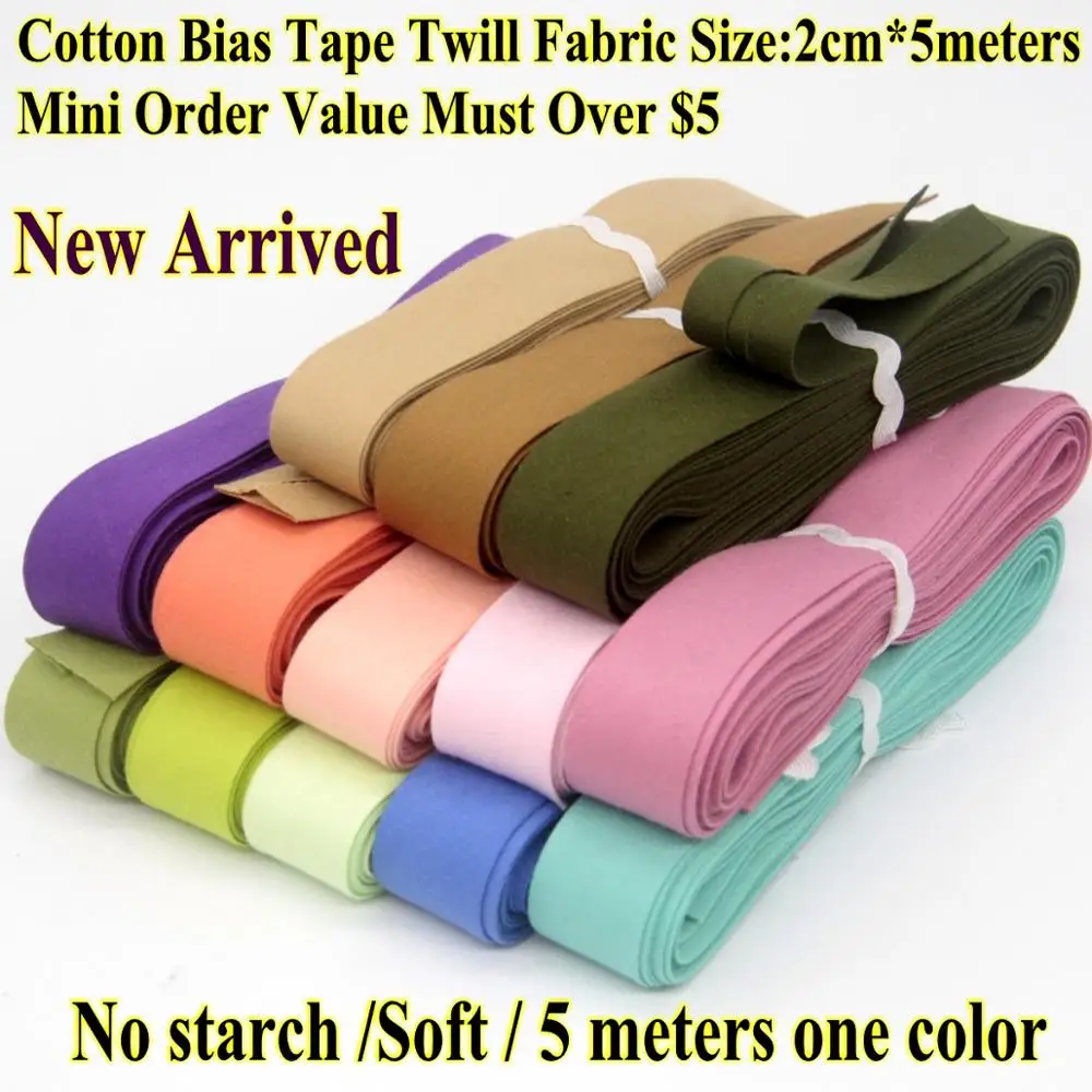 100% Cotton Folded Bias Binding Tape 20mm Width 3/4\