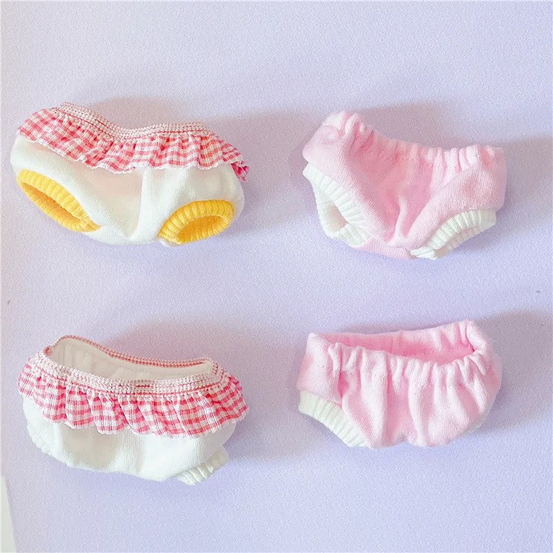 15/20cm Multicolor Mini Doll Clothes Accessories Kawaii Idol Plush Doll Panties Diapers Puppet Toy Pants Peach Pants Love Short