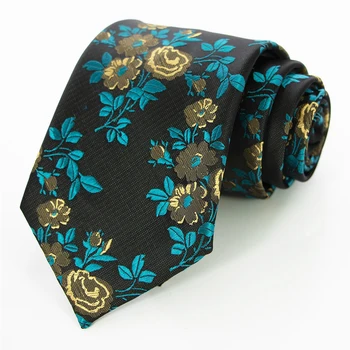 JEMYGINS-cravate classique en soie pour hommes, motif Floral Rose, Jacquard rouge, 8cm, cravate Gravata, pour affaires et mariage, vêtements de cérémonie