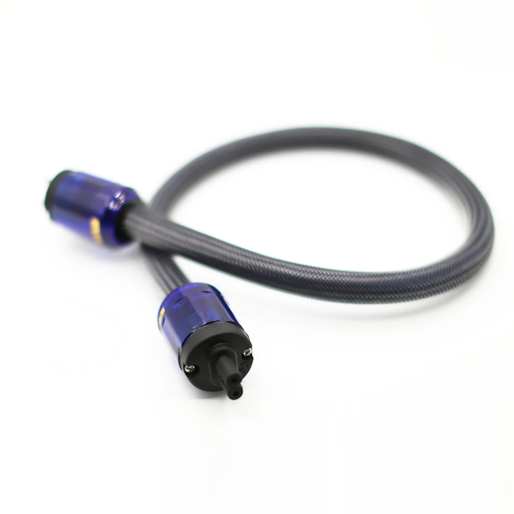 D503 P037R 1Piece High Quality Pure Copper US Power Cable Audiophile Power Cord Cable Schuko Plug With Figure 8 IEC C7 AC Cord