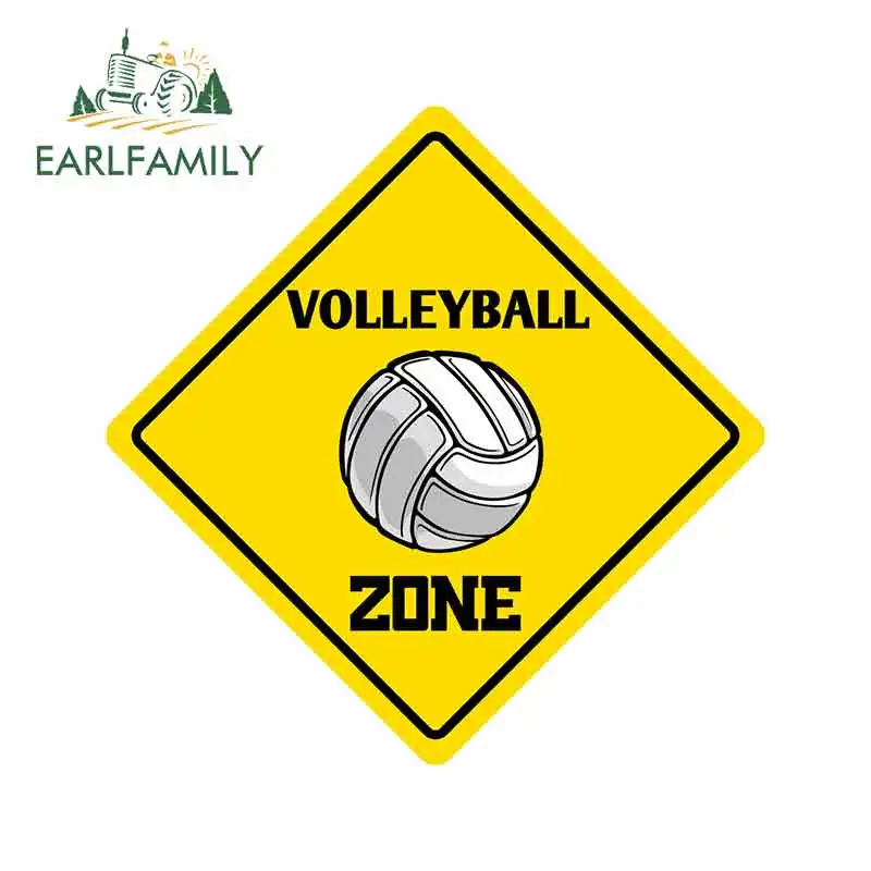 EARLFAMILY 13cm x 13cm for Volleyball Zone Funny Metal Novelty Sign Funny Car Stickers RV VAN DIY Fine Decal Vinyl JDM Graphics