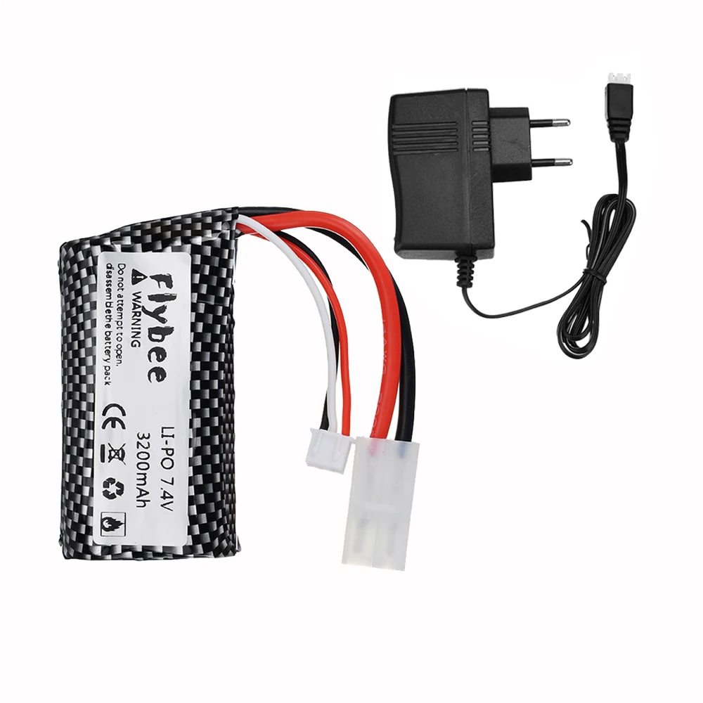 7,4 V 3200mAh 18650 батарея 2s Tamiya разъем для henglong 3816 3818 3819 3838 3839 3869 3879 3888 RC танков HJ806 запасные части батарея