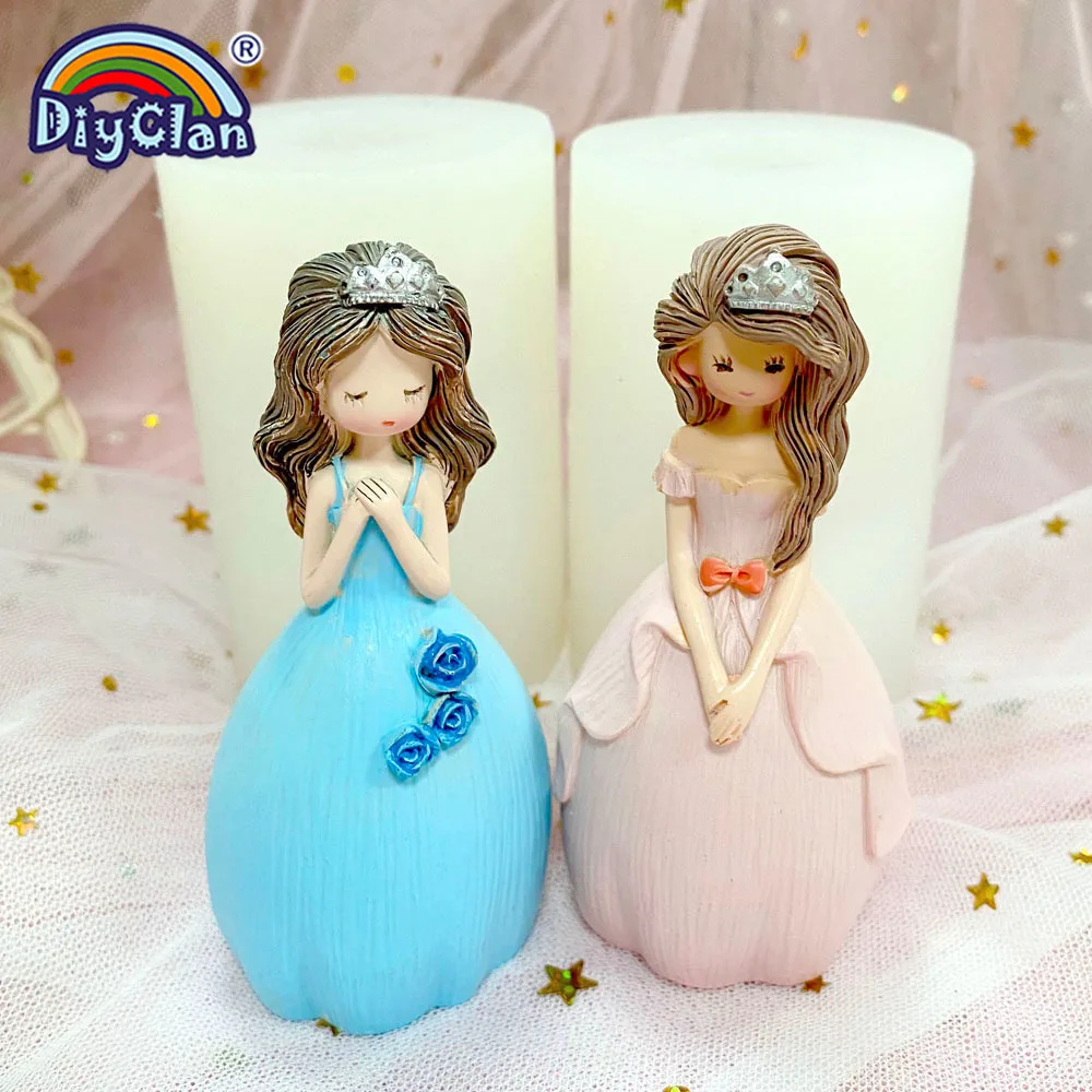 3D Prince Princess Chocolate Silicone Mold For Candle Making Cake Decoration Boy And Girl Sugarcraft Resin Home Decorting Making