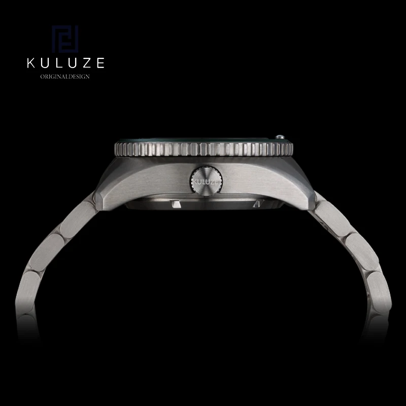 KULUZE Watch Titanium strap 30Bar Diver Water Ghost Sapphire Crystal Men Automatic Mechanical Ceramic Bezel Luminous Wrist watch