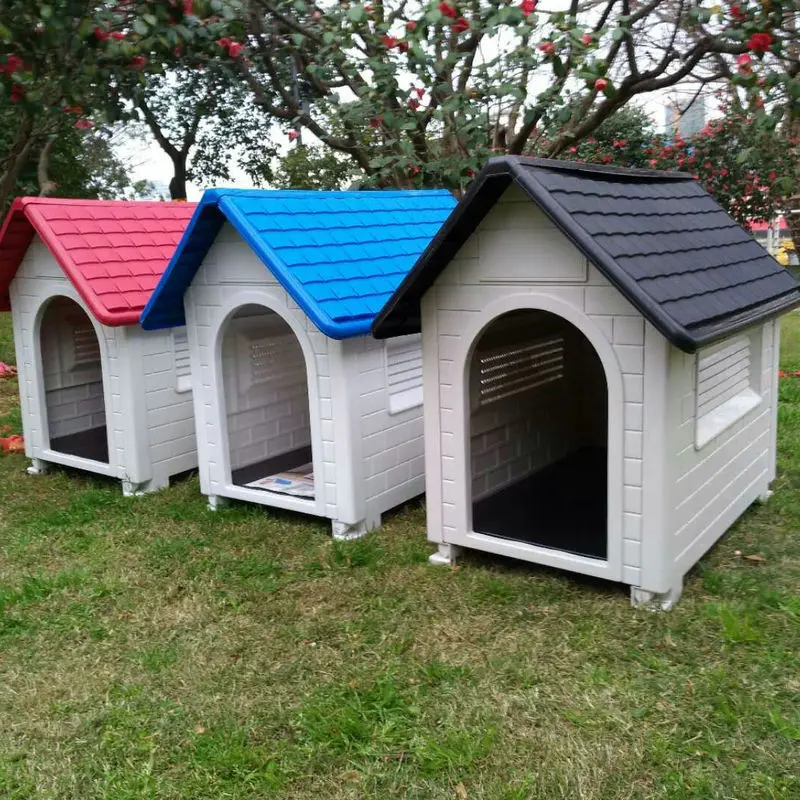 Dog House Outdoor Large Kennel Pet Accessories Removable Flushing Easy To Install Saposhnikovia Divaricata Ventilation Dog Cage