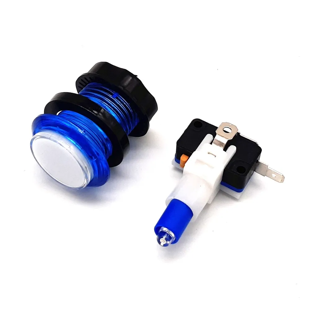 Bộ 6 Đèn Chiếu Sáng Nút Nhấn Có Microswitch Cho Chơi Game Máy, Máy Bán Hàng Tự Động, Công Tắc Nguồn