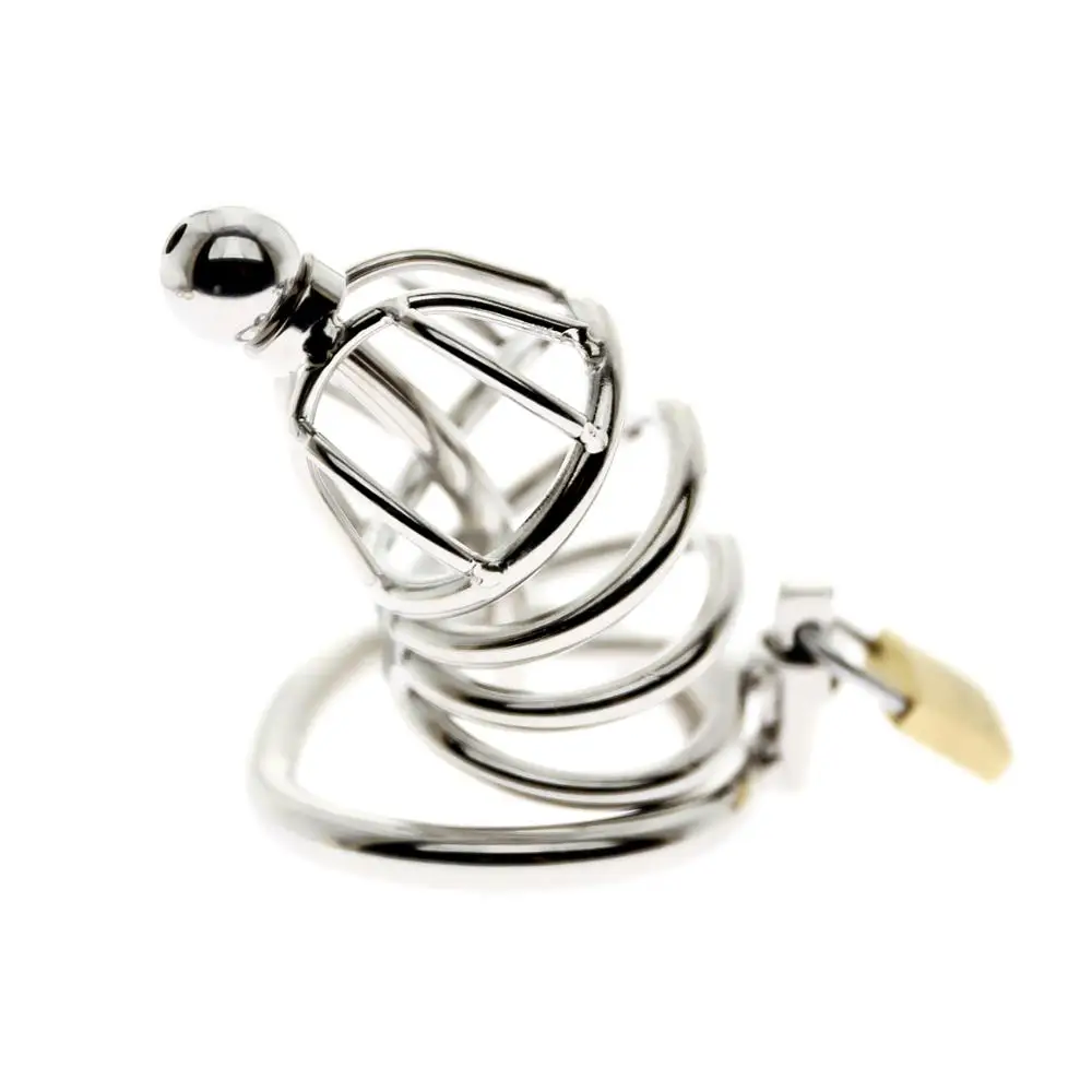 Penis Ring Stainless Steel Cock Ring Chastity Cage Erotic Device Prison Sex Toys for Men Cockring Mens Rings Lock Cock Rings