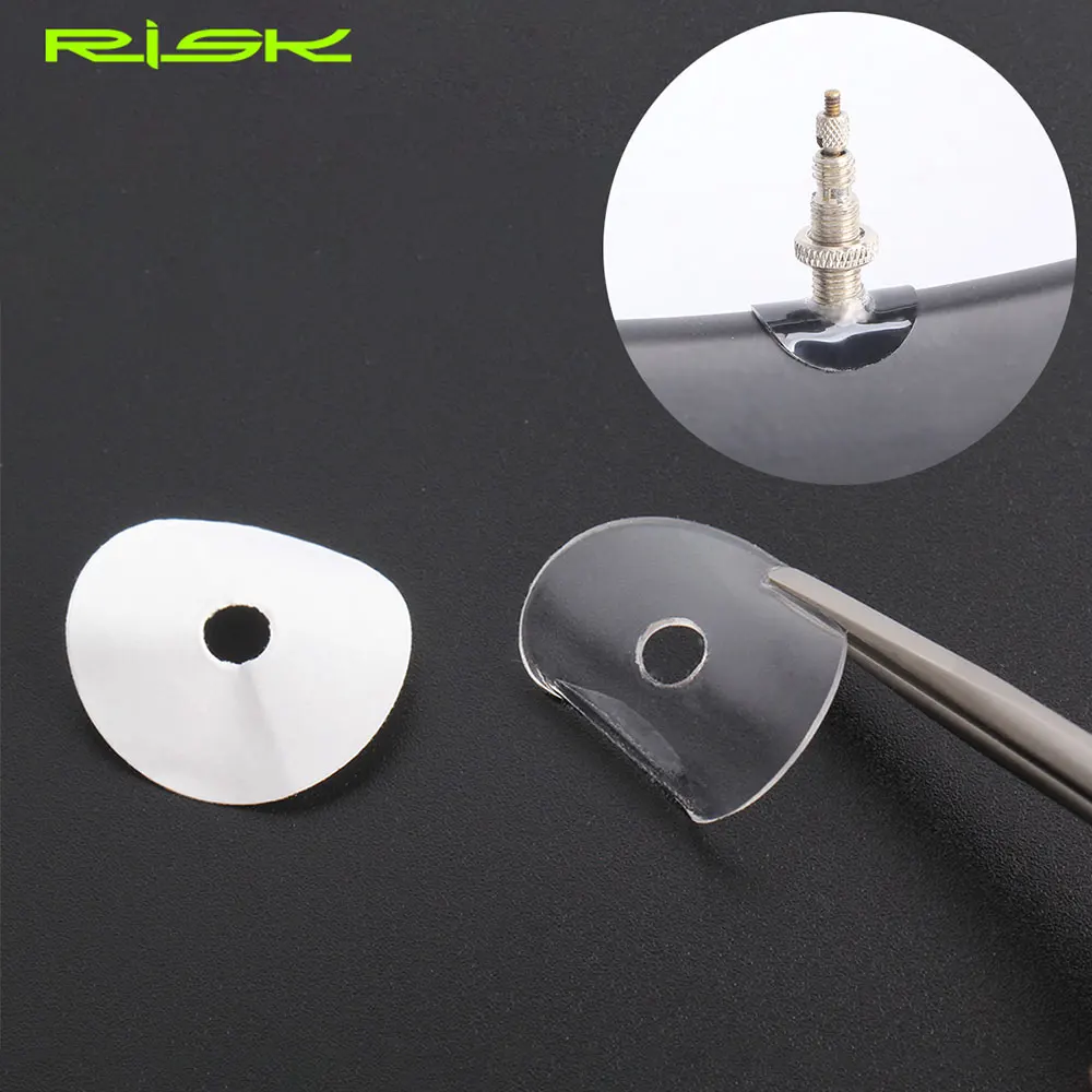 

RISK 20Pcs MTB Road Bike Bicycle French Presta Valve Sticker Rim Protection Gas Air Nozzle Glue Pad Tube Tire Gasket